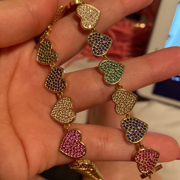 Rainbow hearts chocker - Picture 2 of 2